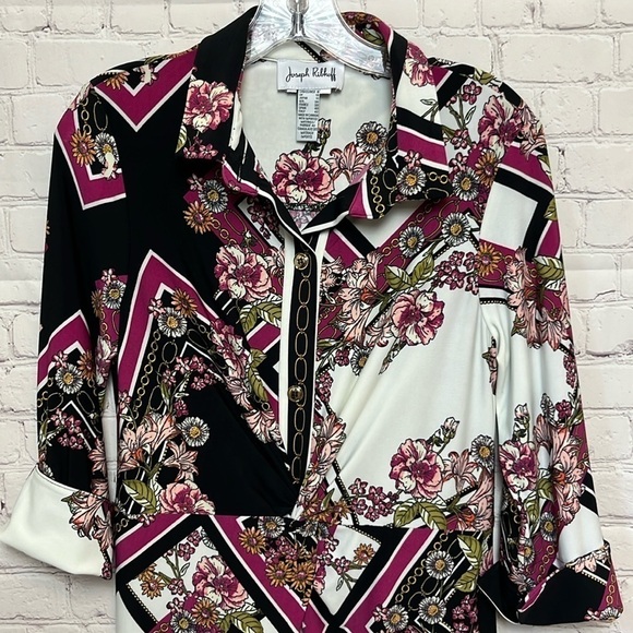 Joseph Ribkoff Multi Print Button Up Dress - Picture 3 of 13